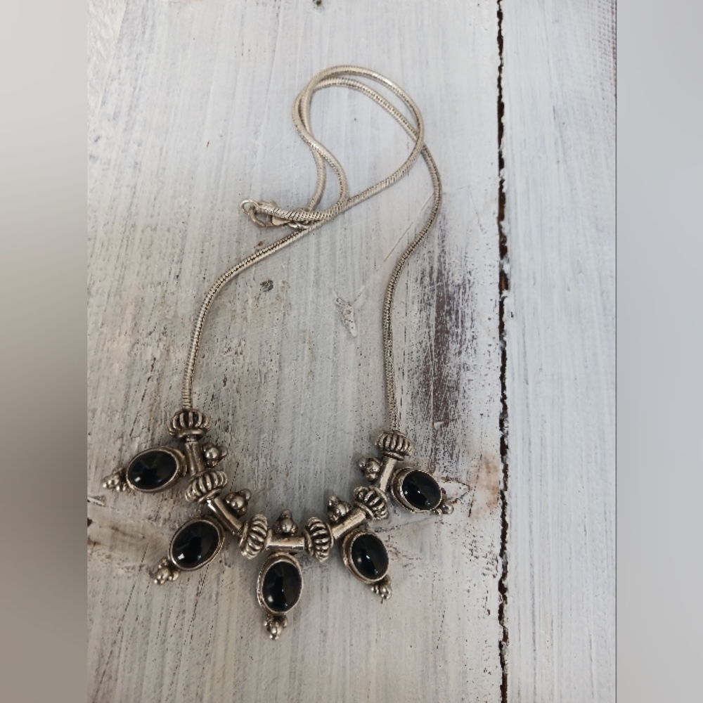 Sterling silver charm necklace